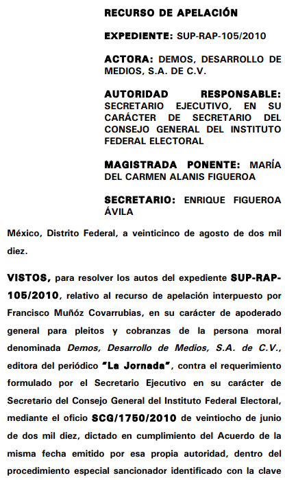 sentencia